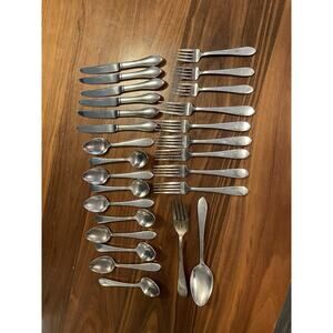 Lot of 27 KIMBERLY Silver Plate Flatware Roger Bros Korea Fork Spoon Knife Inter